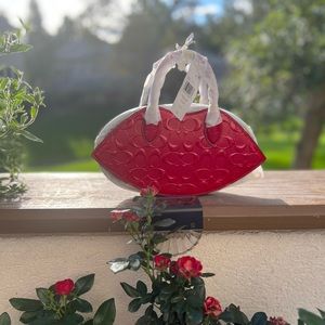 ❌sold❌ 👄Coach Lip bag in Signature Leather 👄